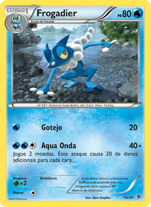 Frogadier, carta 13 de Conjunto para Iniciantes Kalos