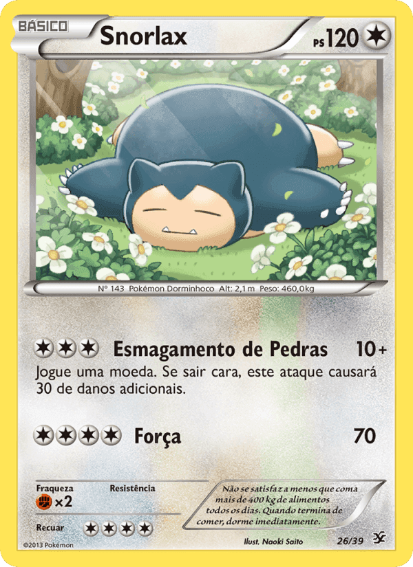 Snorlax, carta 26 de Conjunto para Iniciantes Kalos