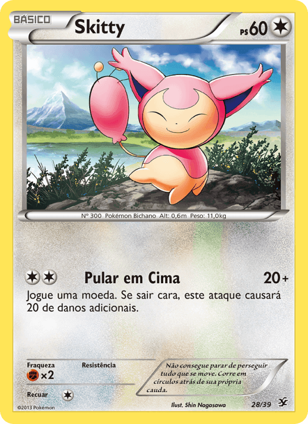 Skitty, carta 28 de Conjunto para Iniciantes Kalos