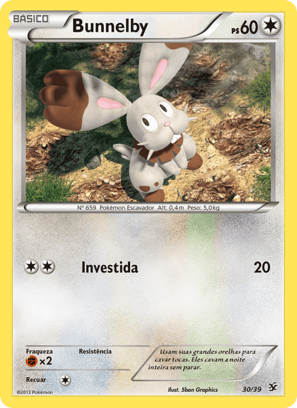 Bunnelby, carta 30 de Conjunto para Iniciantes Kalos