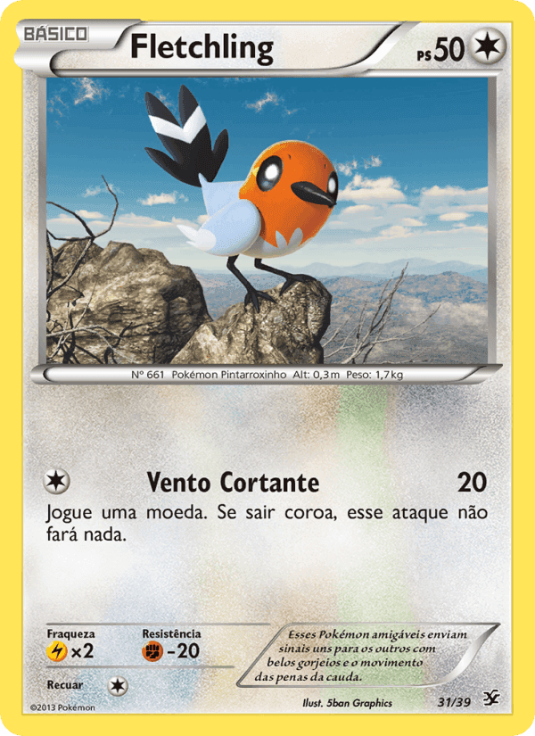 Fletchling, carta 31 de Conjunto para Iniciantes Kalos