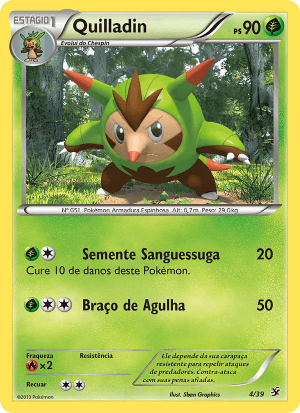 Quilladin, carta 4 de Conjunto para Iniciantes Kalos