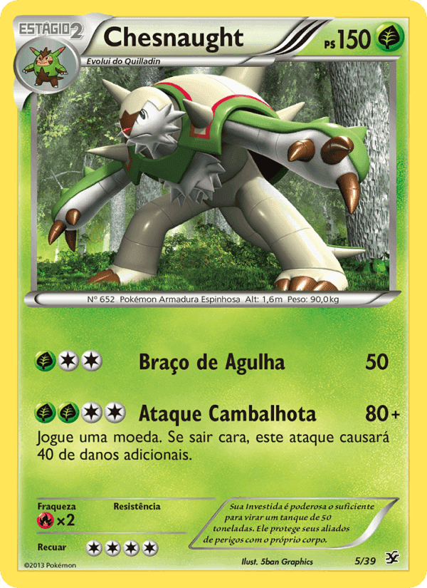 Chesnaught, carta 5 de Conjunto para Iniciantes Kalos