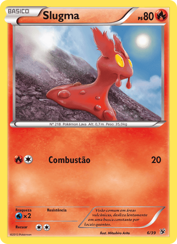 Slugma, carta 6 de Conjunto para Iniciantes Kalos