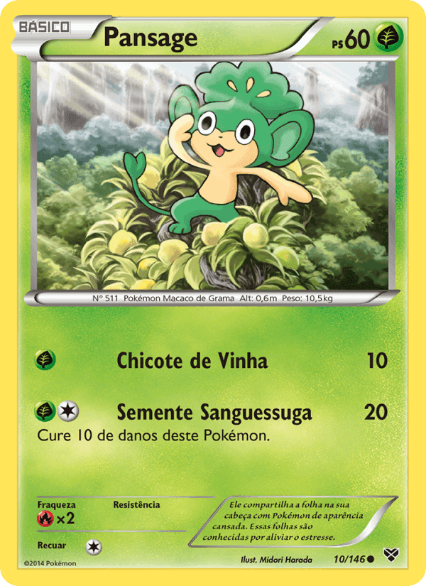Pansage, carta 10 de XY
