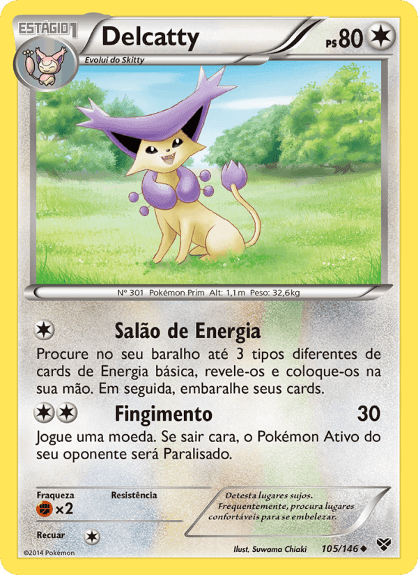 Delcatty, carta 105 de XY