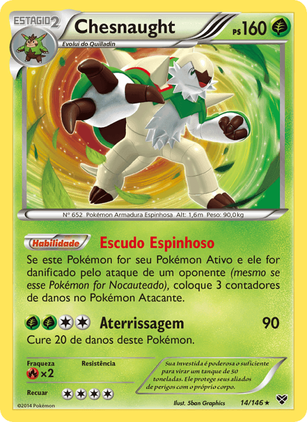Chesnaught, card 14 from XY