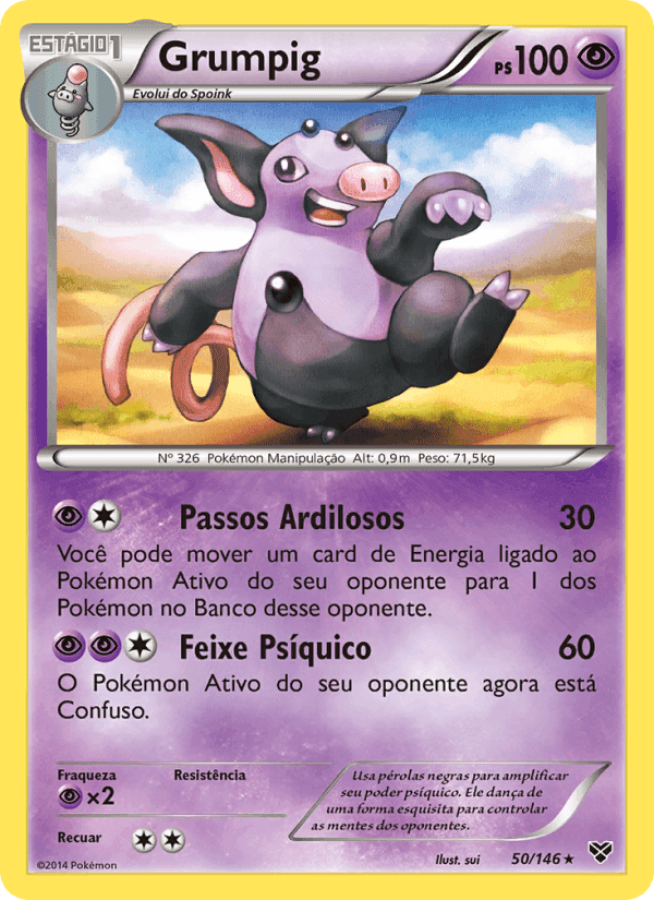 Grumpig, carta 50 de XY