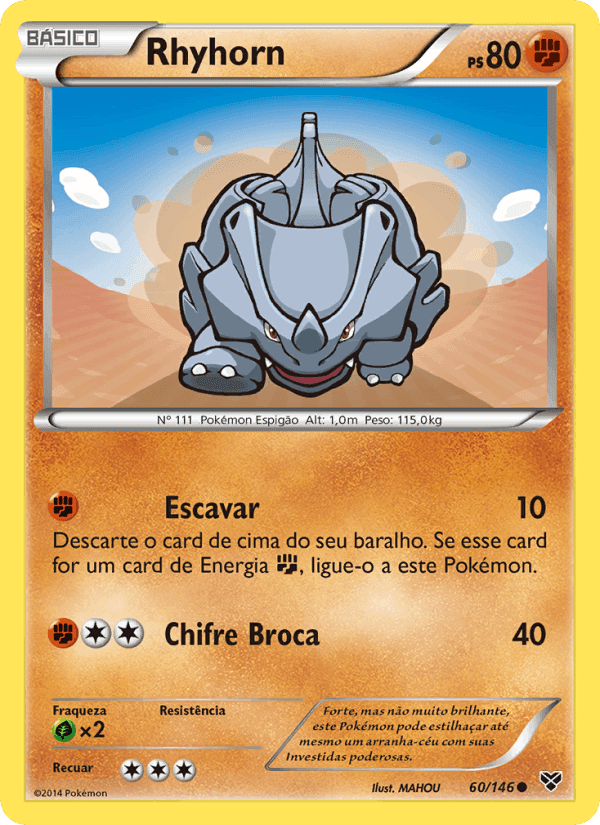 Rhyhorn, carta 60 de XY