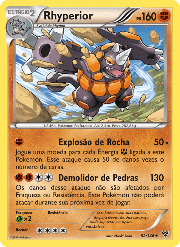 Rhyperior, card 62 from XY