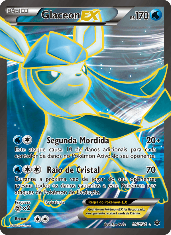 Glaceon EX, card 116 from Fusão de Destinos