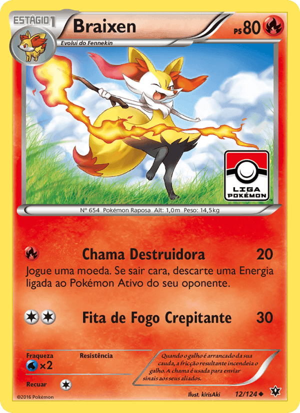 Braixen, card 12 from Fusão de Destinos