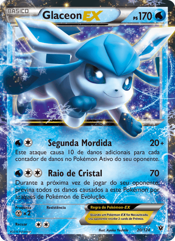Glaceon EX, card 20 from Fusão de Destinos