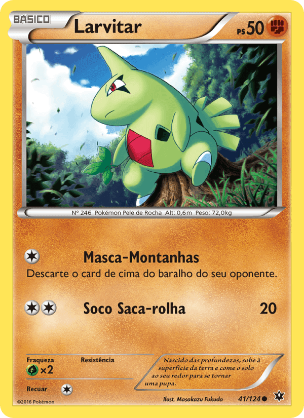 Larvitar, carte 41 de Fusão de Destinos