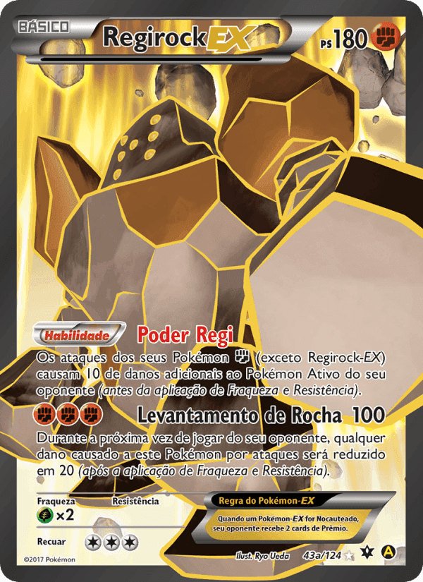 Regirock EX, card 43 from Fusão de Destinos