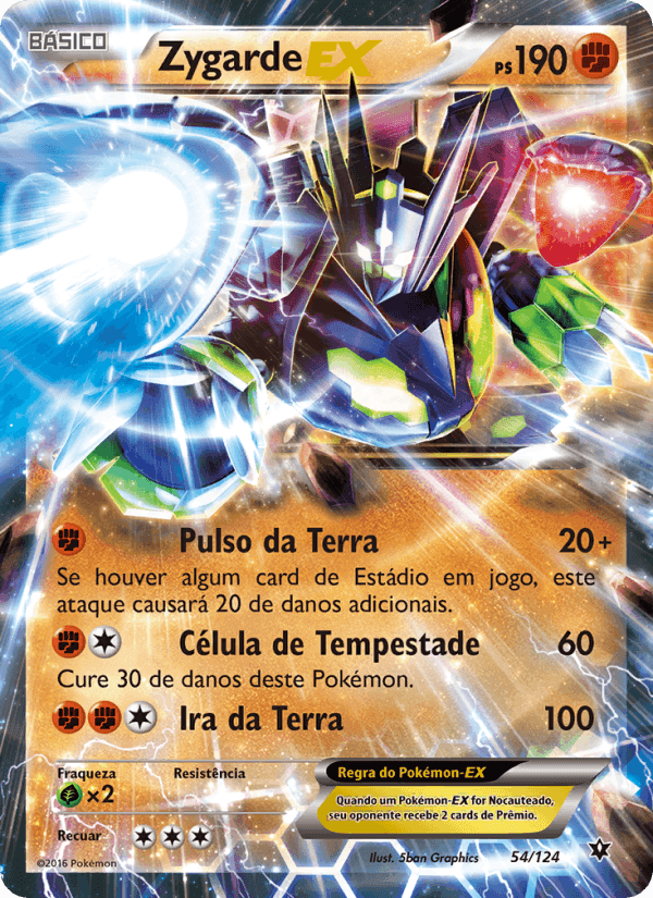 Zygarde EX, card 54 from Fusão de Destinos