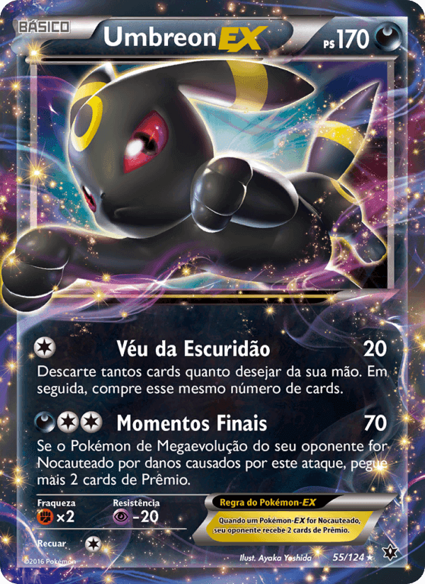 Umbreon EX, card 55 from Fusão de Destinos