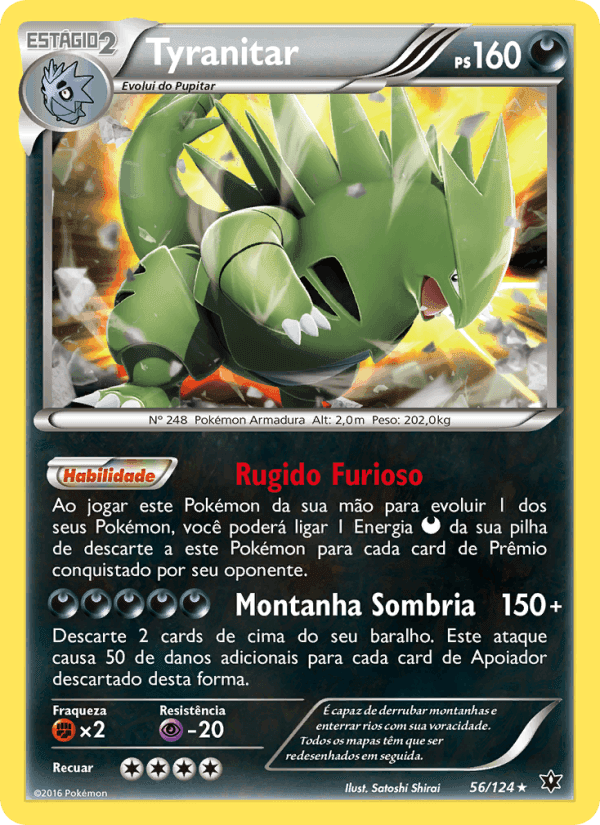 Tyranitar, carta 56 de Fusão de Destinos