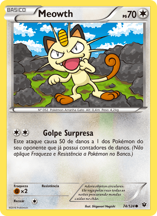 Meowth, carta 74 de Fusão de Destinos