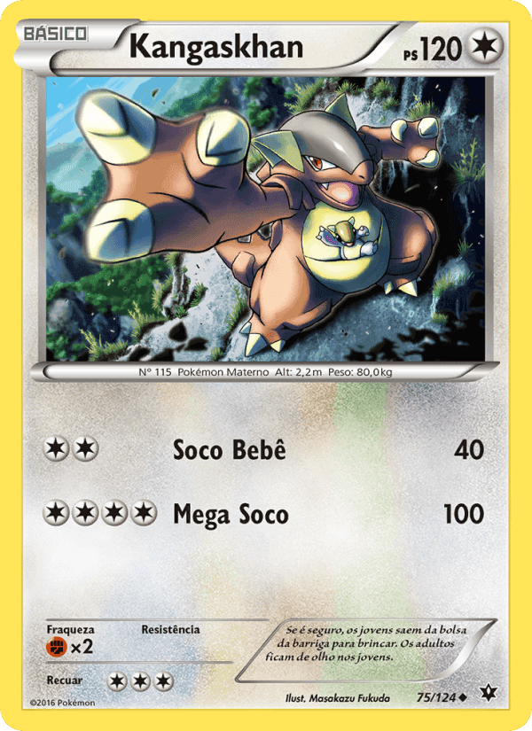 Kangaskhan, carta 75 de Fusão de Destinos
