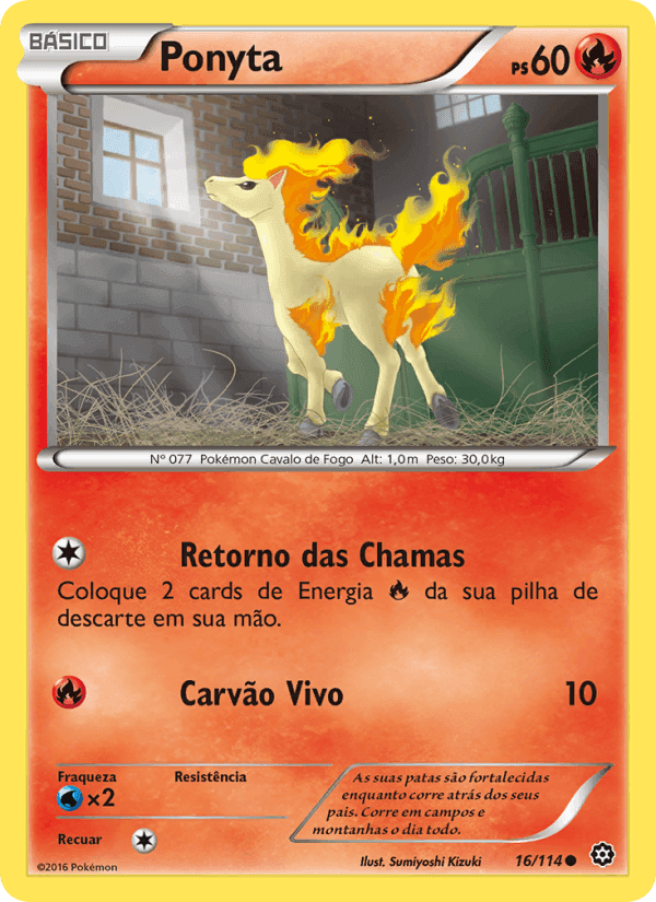 Ponyta, card 16 from Cerco de Vapor