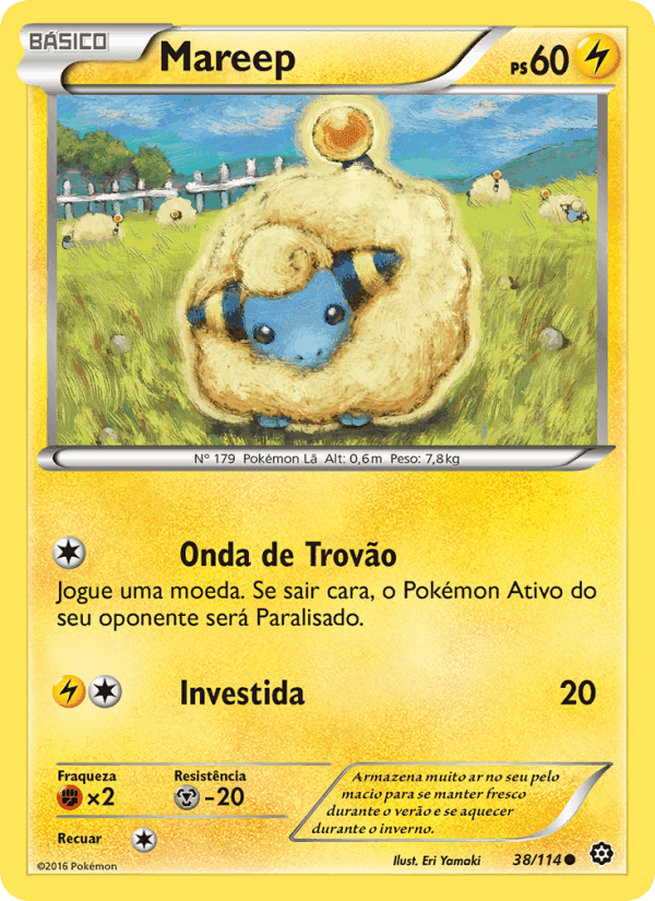 Mareep, card 38 from Cerco de Vapor