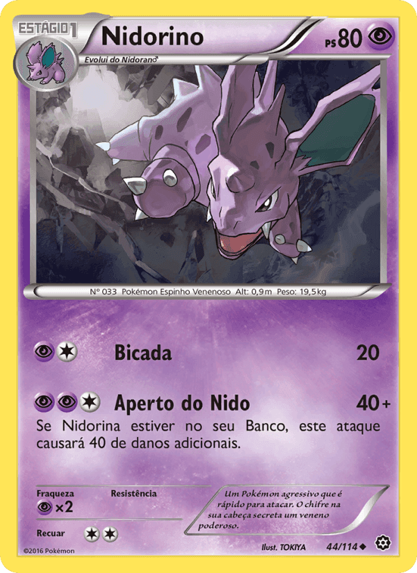 Nidorino, carta 44 di Cerco de Vapor