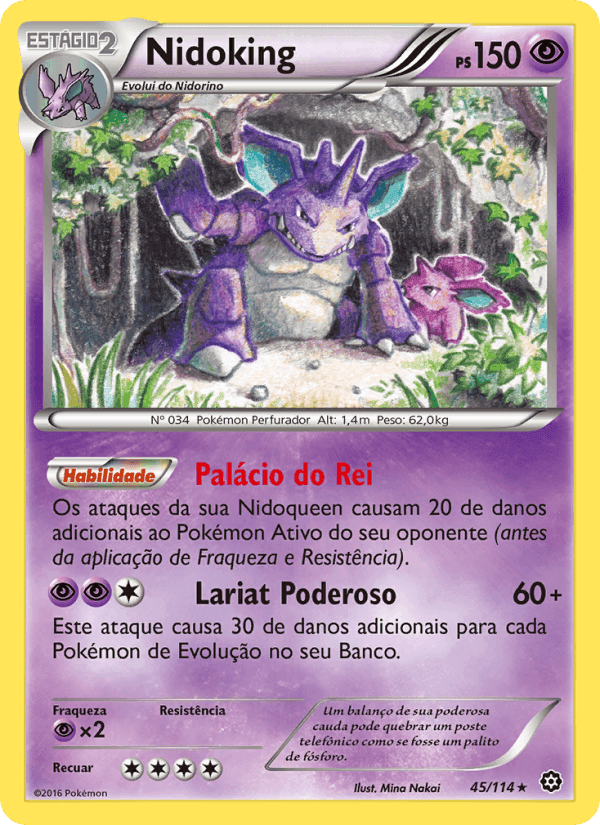 Nidoking, carta 45 di Cerco de Vapor