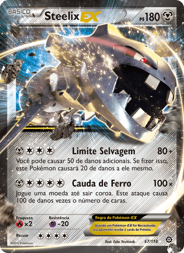 Steelix EX, card 67 from Cerco de Vapor