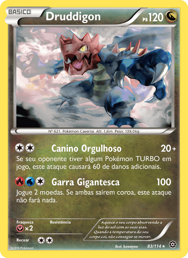 Druddigon, carta 83 de Cerco de Vapor