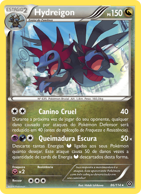 Hydreigon, card 86 from Cerco de Vapor