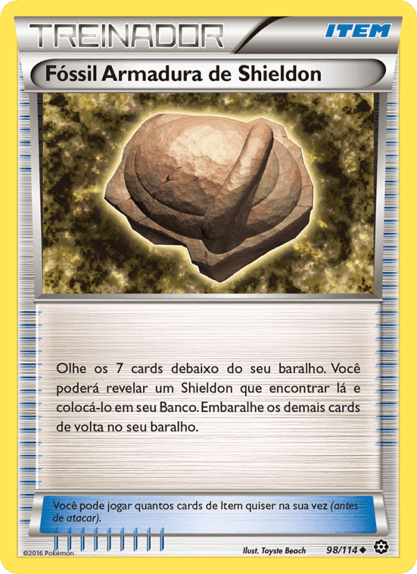 Fóssil Armadura de Shieldon, card 98 from Cerco de Vapor