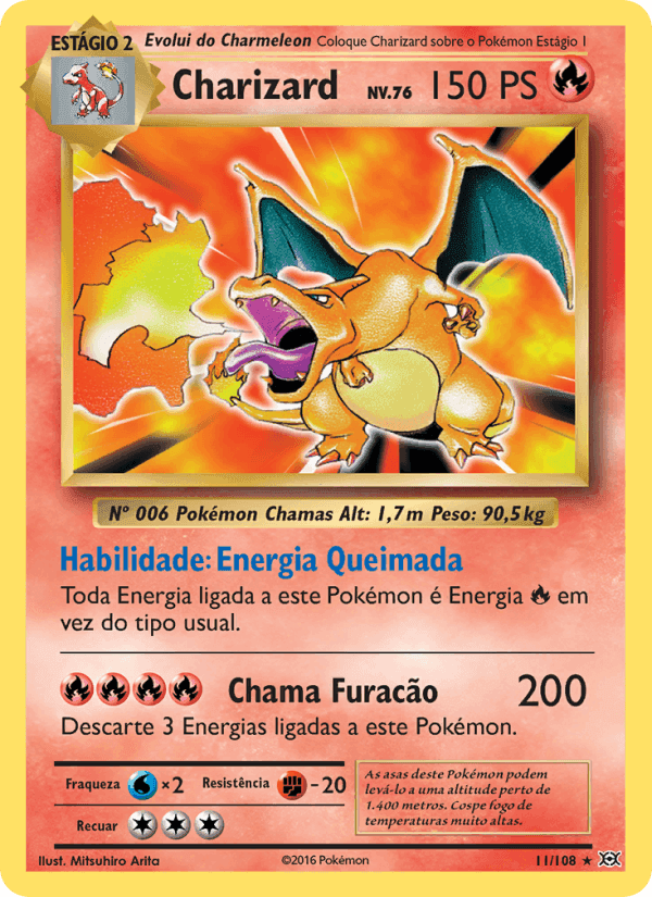 Charizard, carte 11 de Evoluções