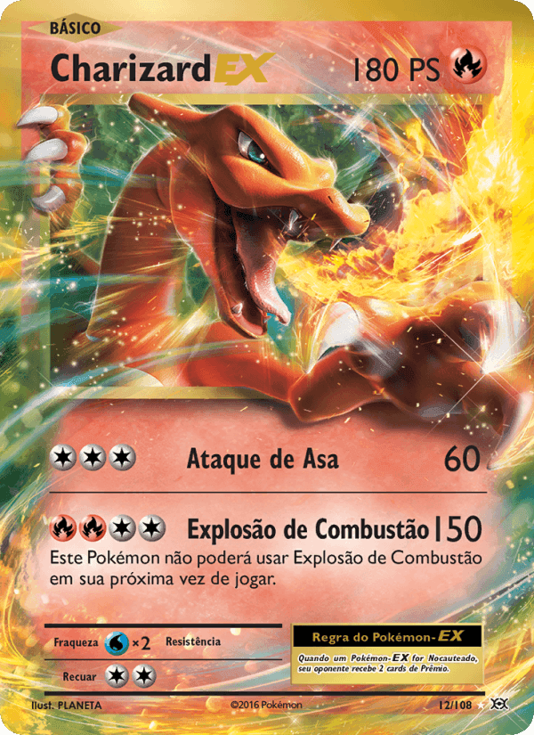 Charizard EX, card 12 from Evoluções