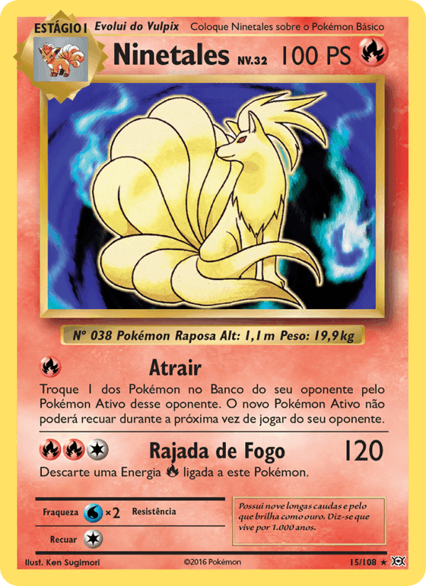 Ninetales, card 15 from Evoluções