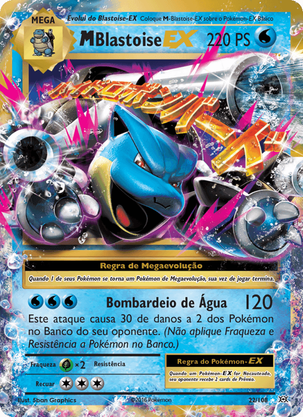 M-Blastoise EX, carta 22 de Evoluções