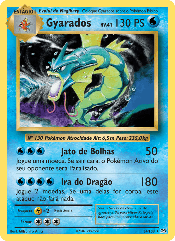 Gyarados, carta 34 de Evoluções