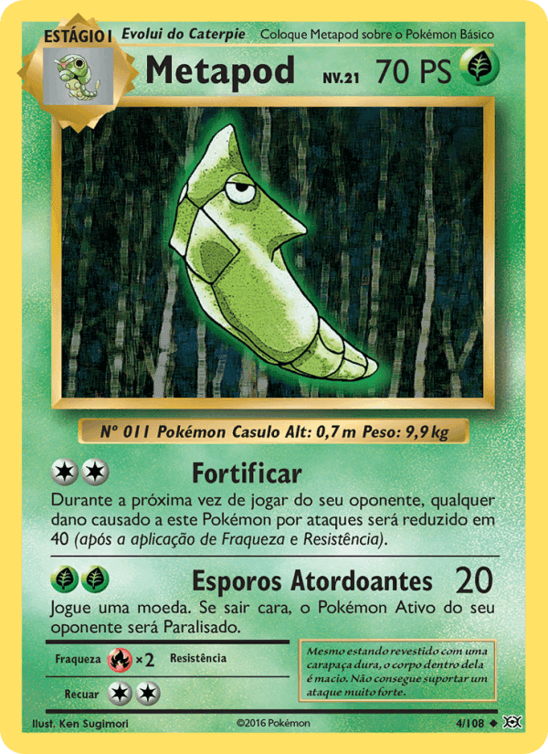 Metapod, carte 4 de Evoluções