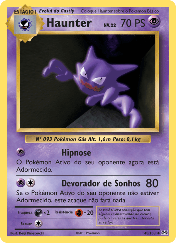 Haunter, carta 48 de Evoluções