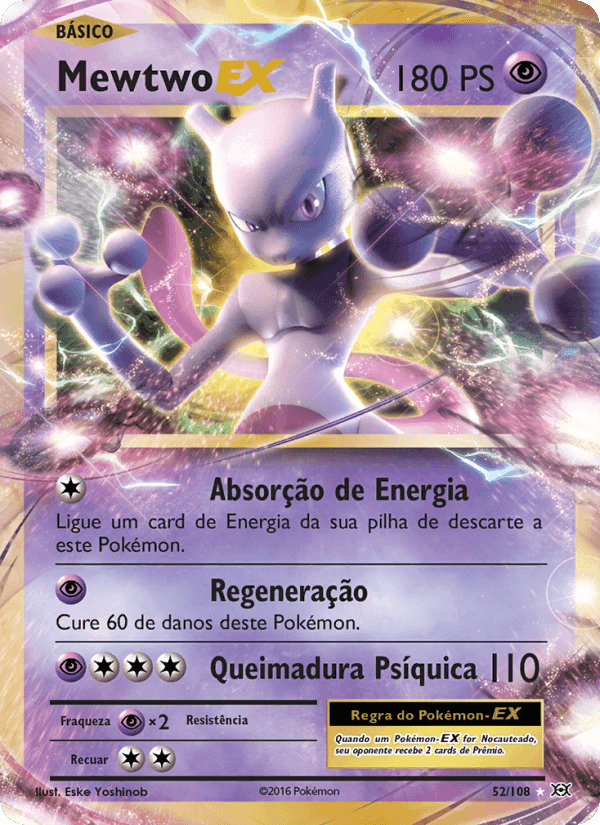 Mewtwo EX, carta 52 de Evoluções