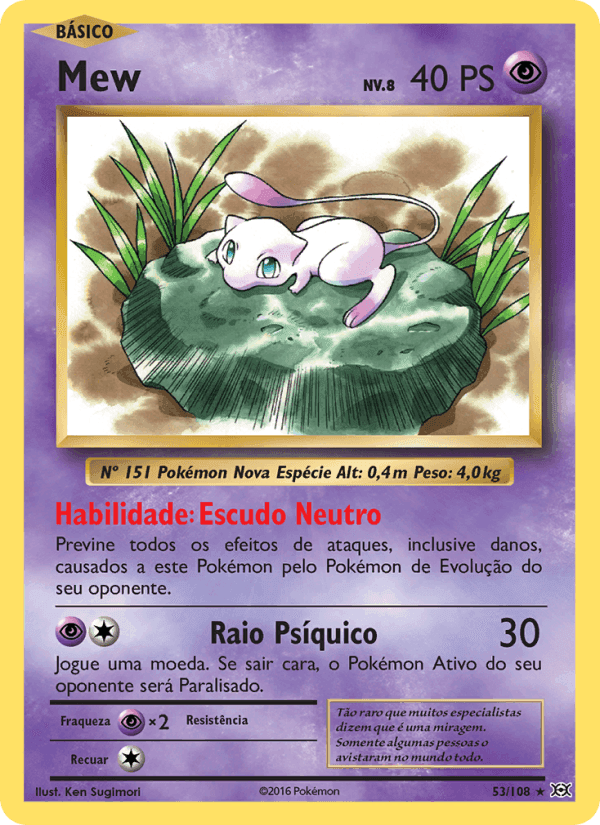 Mew, carta 53 de Evoluções