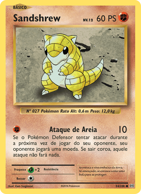 Sandshrew, card 54 from Evoluções