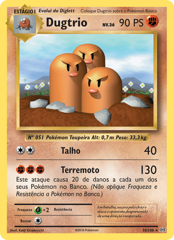 Dugtrio, carta 56 de Evoluções