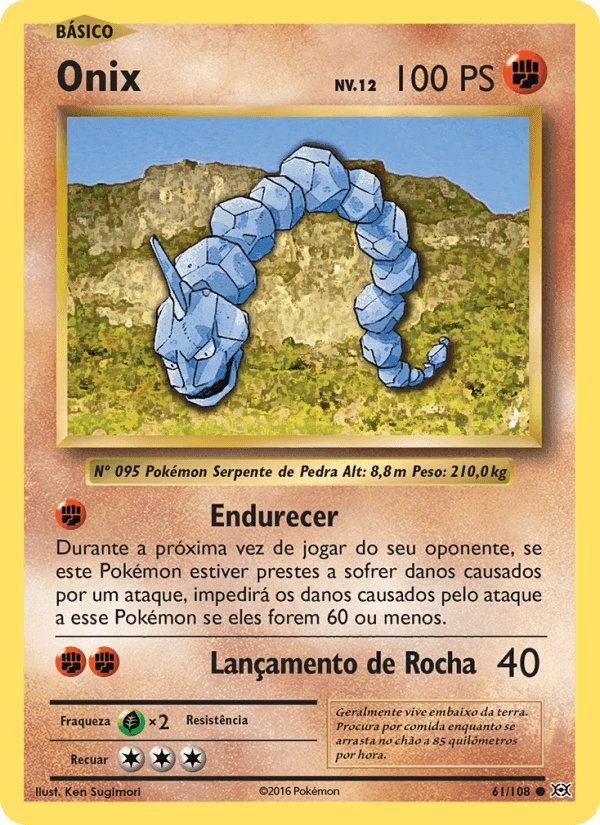 Onix, carta 61 de Evoluções