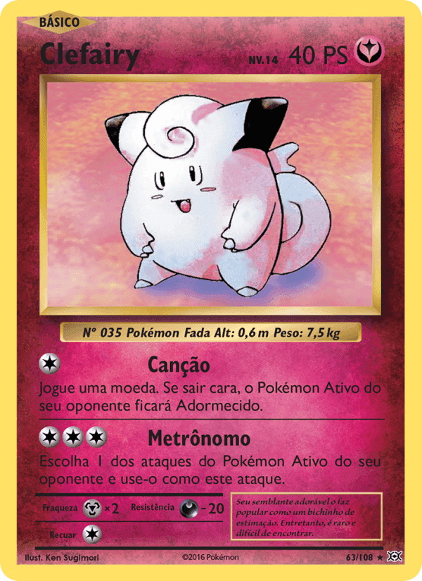 Clefairy, carta 63 de Evoluções
