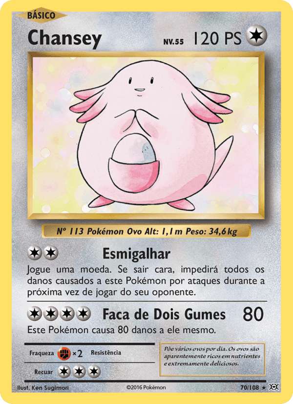 Chansey, card 70 from Evoluções