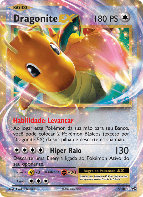 Dragonite EX, carta 72 de Evoluções