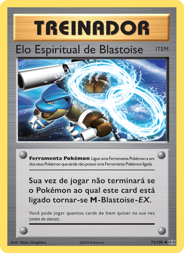 Elo Espiritual de Blastoise, carta 73 de Evoluções