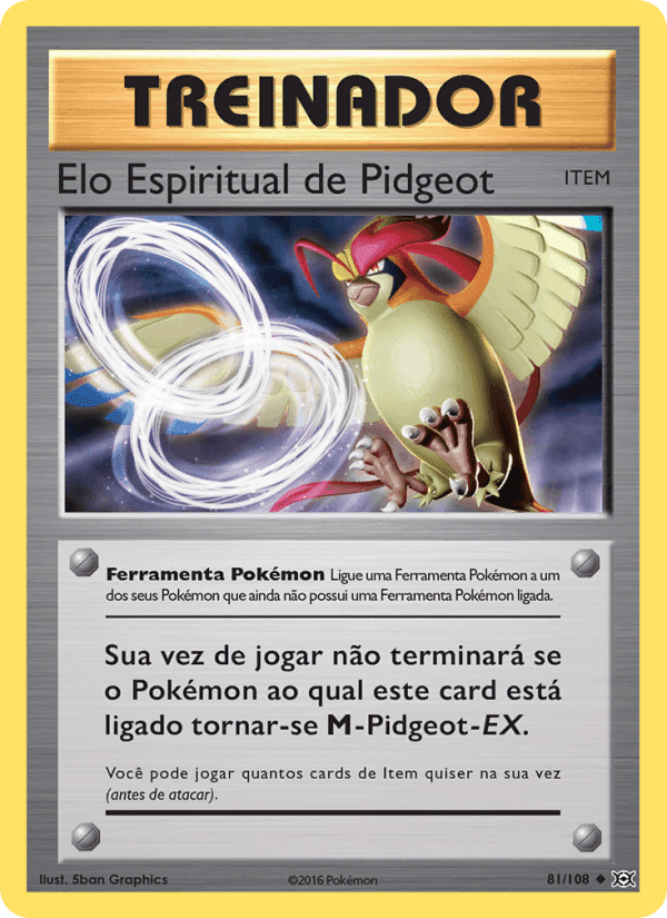 Elo Espiritual de Pidgeot, carta 81 de Evoluções