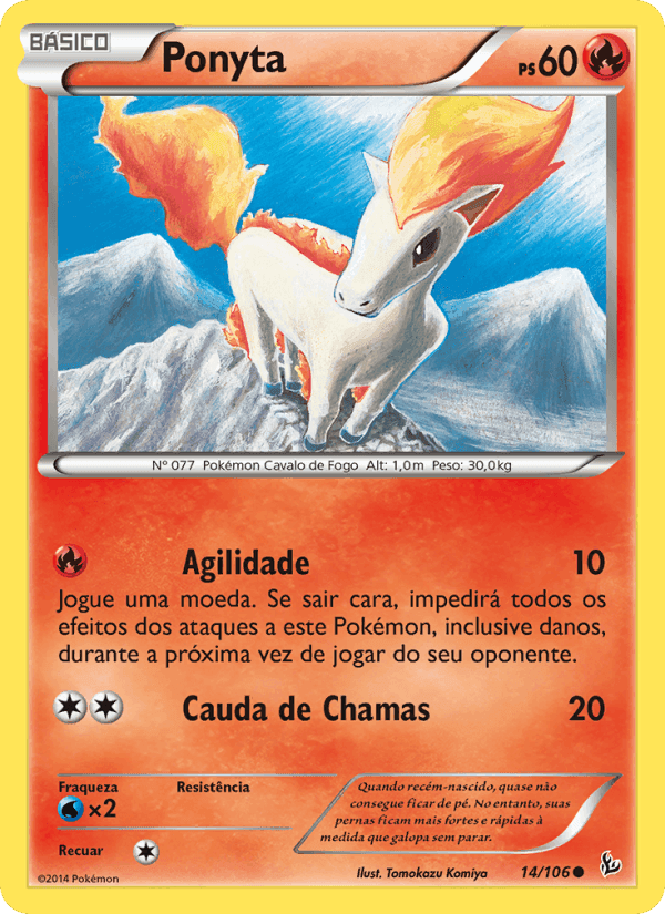 Ponyta, card 14 from Flash de Fogo
